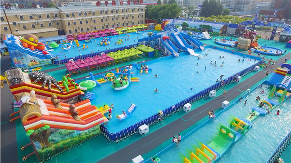 可移动的水上乐园滑梯,水上乐园设备厂家直销